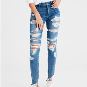 American Eagle ripped skinny jeans